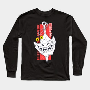 Japanese Oni Mask Long Sleeve T-Shirt